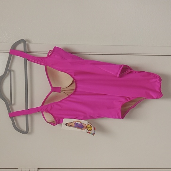 NWT Pb Collections XL One-piece Hot Pink Swimsuit - Picture 2 of 4